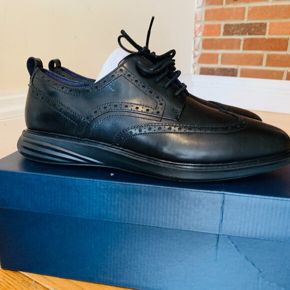 COPY - Cole Haan Men's Grand Evolution Wingtip SHRTW- Black Size 11.5 - Picture 7 of 16
